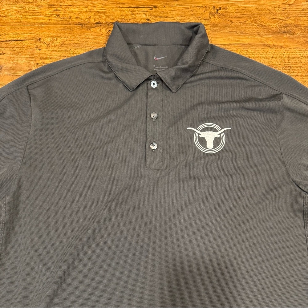 Nike Gray Texas Longhorns Football NCAA Casual Performance Golf Polo Shirt Men M